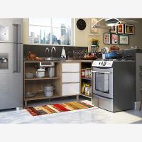 Cozinha 2 Pçs C/Aéreo Balcão E Balcão Mel Vanilla C/Branco - 7