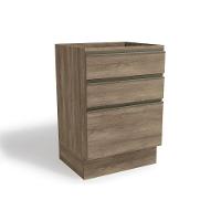 Balcão de Cozinha Maxxi G743 3 Gavetas s/ Tampo 60cm Nogal - Kappesberg - 1