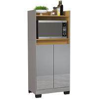 Balcão Armario Para Cozinha Duque 2 Portas Onix/mel Onix/mel - 4