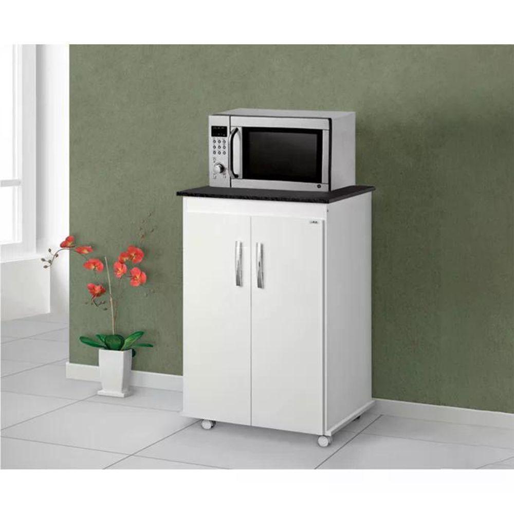 Balcao Cozinha Para Microondas Vitoria Branco Branco - 3