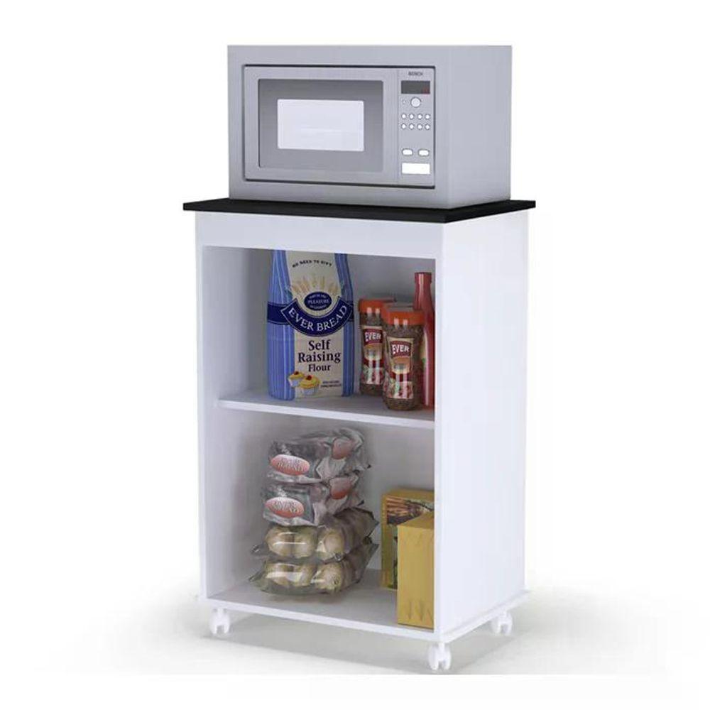 Balcao Cozinha Para Microondas Vitoria Branco Branco - 5