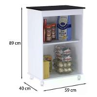 Balcao Cozinha Para Microondas Vitoria Branco Branco - 7