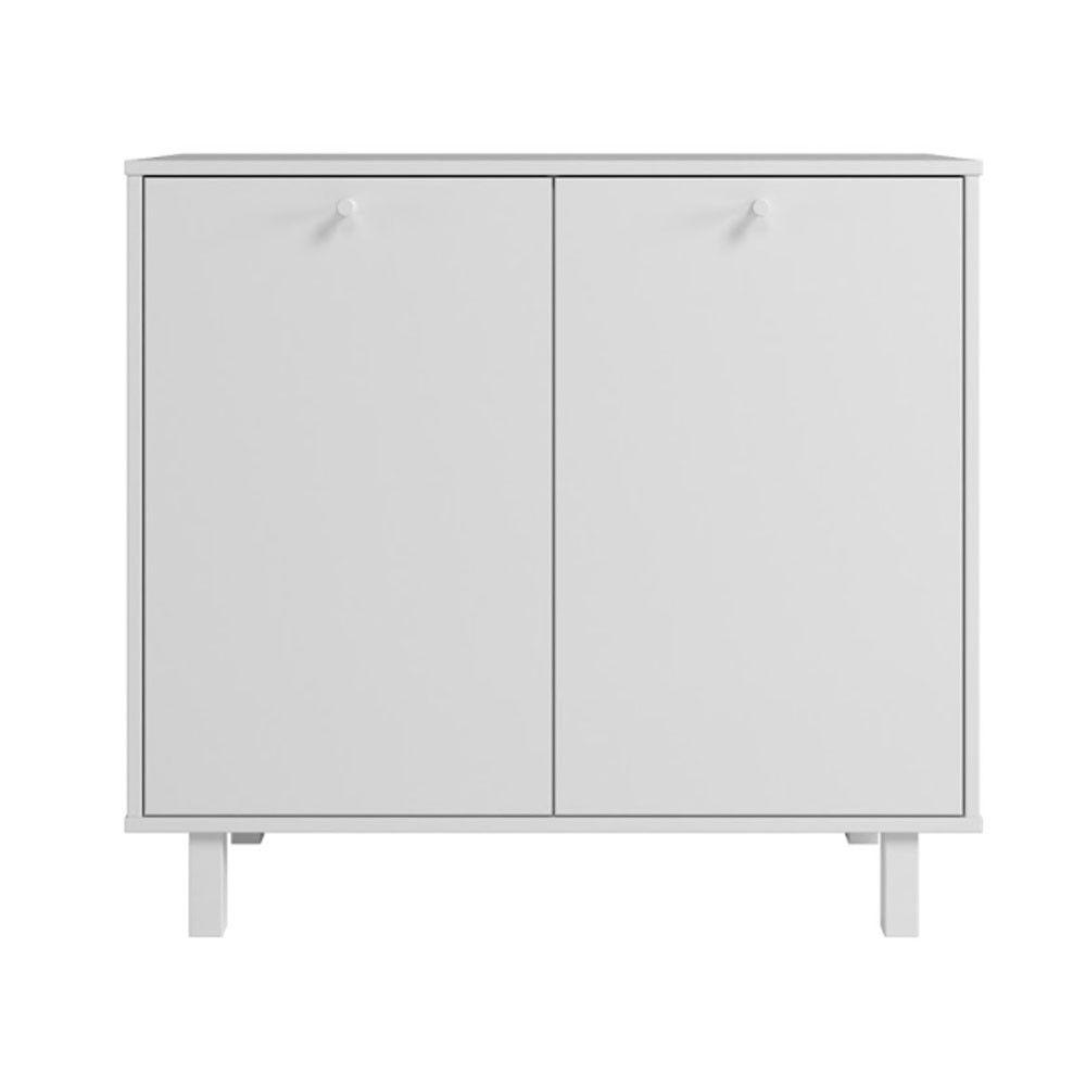 Balcão Em Mdp Com 2 Portas E 2 Prateleiras Brv Móveis Branco - 1