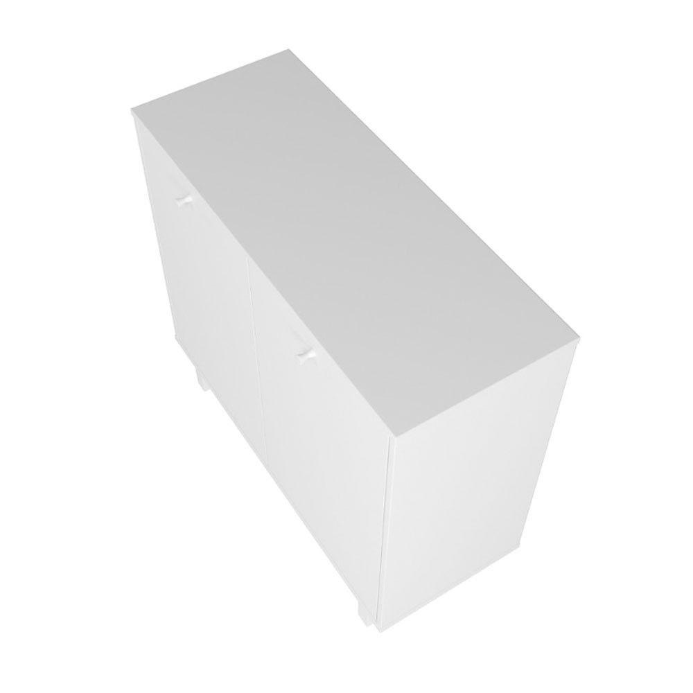 Balcão Em Mdp Com 2 Portas E 2 Prateleiras Brv Móveis Branco - 5