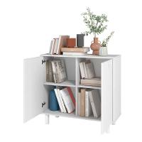 Balcão Em Mdp Com 2 Portas E 2 Prateleiras Brv Móveis Branco - 2