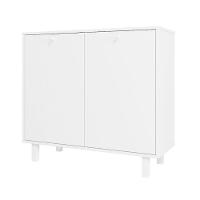 Balcão Em Mdp Com 2 Portas E 2 Prateleiras Brv Móveis Branco - 6