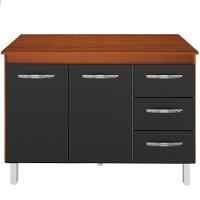 Balcao Com Tampo 120cm 9110x9300 Preto Savana Mobbs Preto Savana - 1