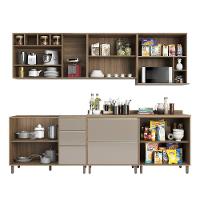 Cozinha 7 Pçs Armário, Balcão E Nicho Mel Vanilla Com Graff - 6