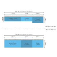 Cozinha 7 Pçs Armário, Balcão E Nicho Mel Vanilla C/Branco - 5