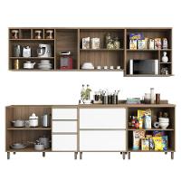 Cozinha 7 Pçs Armário, Balcão E Nicho Mel Vanilla C/Branco - 10