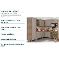 Cozinha 10 Pçs Com Armário E Balcão Mel Luciane Móveis - 22