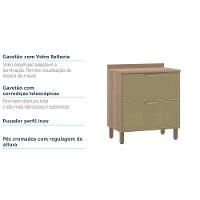 Balcão Com Tampo 80 Cm 2 Gavetões Frontal Lari Vanilla - 3