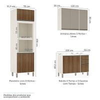 Cozinha 7 Pçs Armários/Balcões Patina C/Avelã E Mocca Laca - 6