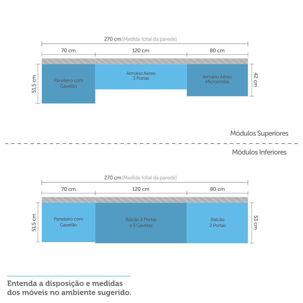Cozinha 6 Pçs Armários E Balcões Pátina Ff C/Avelã Ff - 7