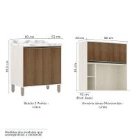 Cozinha 6 Pçs Armários E Balcões Pátina Ff C/Avelã Ff - 5