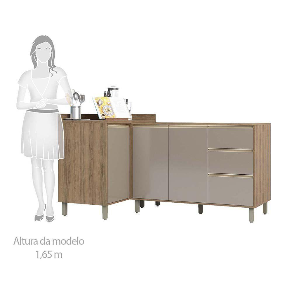 Cozinha 2 Pçs C/Aéreo Balcão E Balcão Mel Vanilla C/Graff - 9