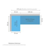 Cozinha 2 Pçs C/Aéreo Balcão E Balcão Mel Vanilla C/Graff - 5