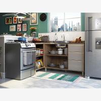 Cozinha 2 Pçs C/Aéreo Balcão E Balcão Mel Vanilla C/Graff - 7