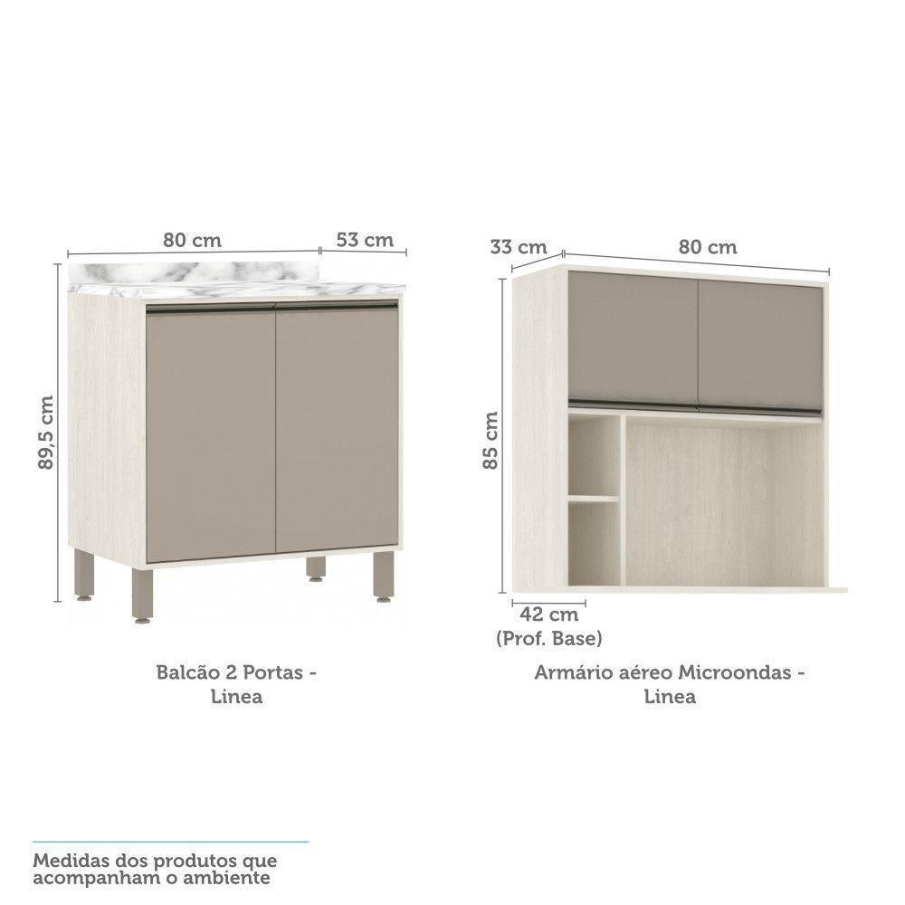 Cozinha 6 Pçs Armários E Balcões Pátina Ff C/Mocca Laca - 5