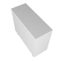 Balcão Em Mdp Com 2 Portas E 2 Prateleiras Brv Móveis Branco - 2