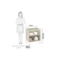 Balcão Sem Tampo 70cm Lis Legno Crem e Gaia - 3