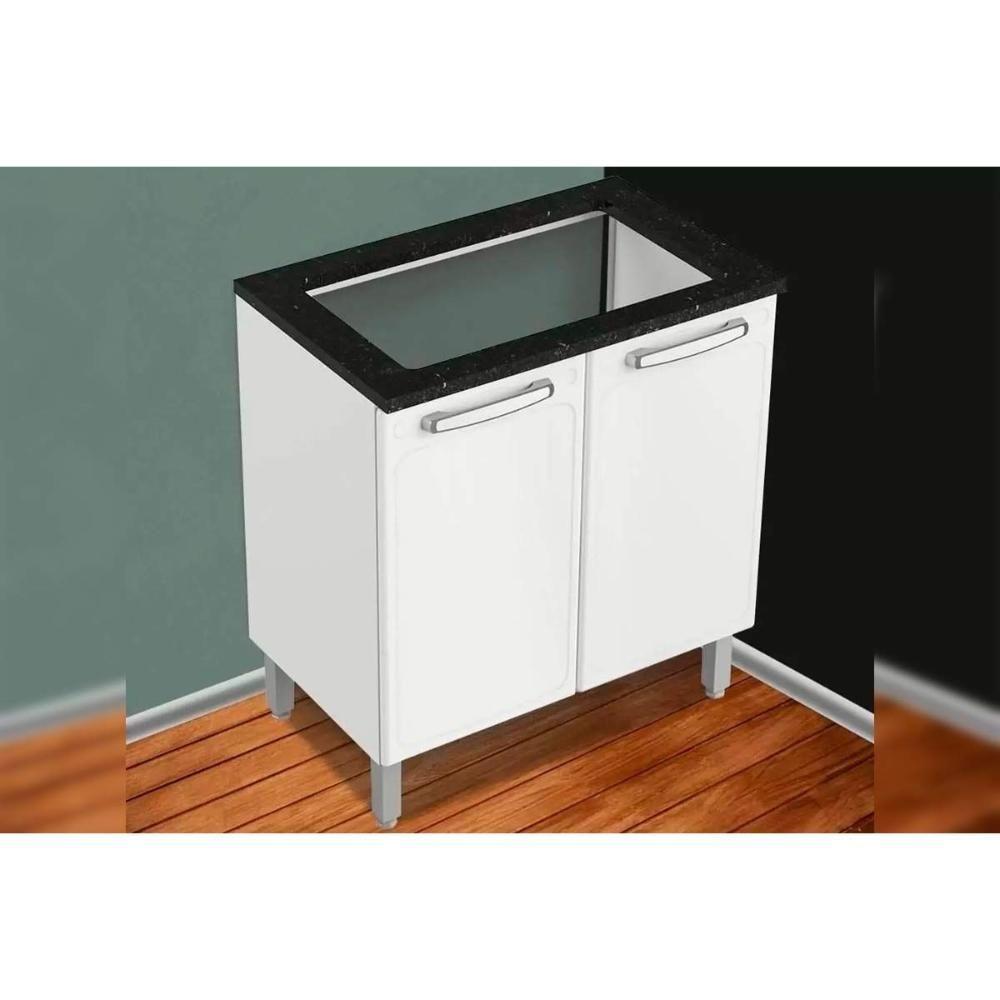 Balcão de Cozinha p/ Cooktop Evidence 7174 c/ 2 Portas 80cm Branco - Bertolini - 2