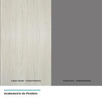 Balcão Sem Tampo 60cm Luci Legno Crem e Cinza Puro