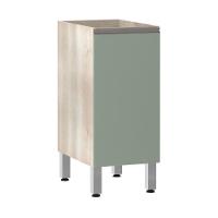 Balcão Sem Tampo 35cm Luci Legno Crem e Verde Jade - 1