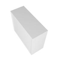 Balcão Em Mdp Com 2 Portas 2 Prateleiras E 4 Pés Com Rodízios Brv Móveis Branco