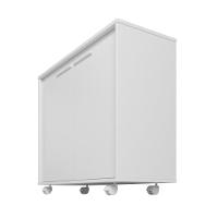 Balcão Em Mdp Com 2 Portas 2 Prateleiras E 4 Pés Com Rodízios Brv Móveis Branco - 13