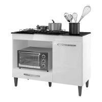 Balcao Com Tampo Forno E Cooktop 105 Cm Carla Branco Branco - 1