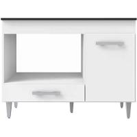 Balcao Com Tampo Forno E Cooktop 105 Cm Carla Branco Branco