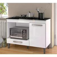 Balcao Com Tampo Forno E Cooktop 105 Cm Carla Branco Branco - 7
