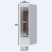 Balcão Henn Americana Porta Toalha 20Cm S/ Tampo Branco - 2