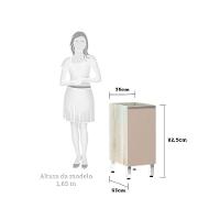 Balcão Sem Tampo 35cm Luci Legno Crem e Connect - 3