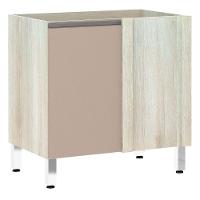 Balcão Sem Tampo Canto Reto Luciane 80cm Luci Legno Crem e Connect - 1