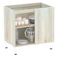 Balcão Sem Tampo Canto Reto Luciane 80cm Luci Legno Crem e Connect - 3