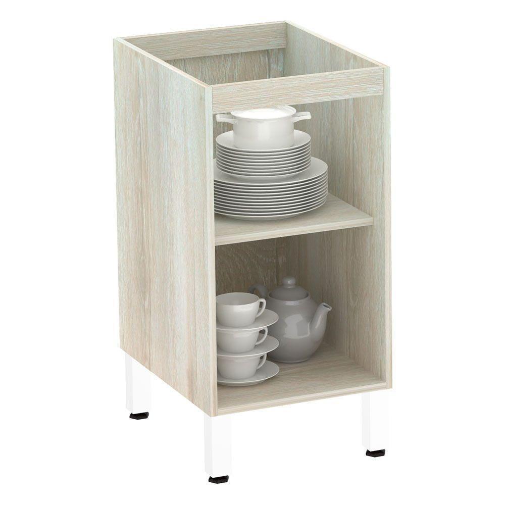 Balcão Sem Tampo 40cm Lis Legno Crem e Connect - 3