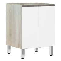 Balcão Sem Tampo 60cm Luci Legno Crem e Branco - 1