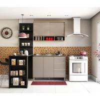 Cozinha Completa 4 Peças E Balcão Gra E Preto - 1
