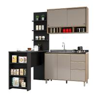 Cozinha Completa 4 Peças E Balcão Gra E Preto - 8