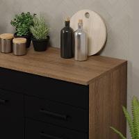 Balcão Gabinete De Pia Madesa Agata 150 Cm 2 Gavetas 2 Portas (com Tampo) - Rustic/preto Rustic/preto - 6