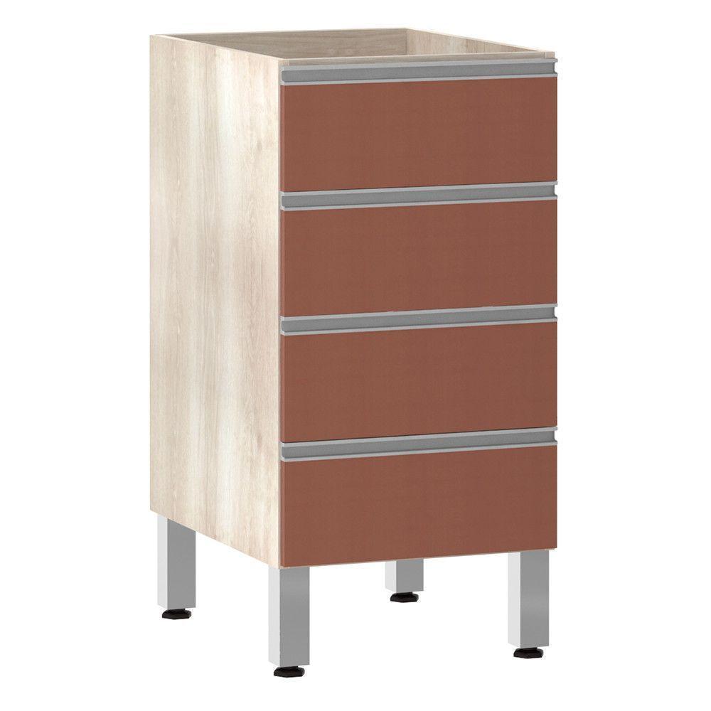 Balcão Sem Tampo 40cm Lis Legno Crem e Gaia - 1