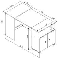 Balcão Multiuso C/ Mesa Retrátil Funcionale A05 Branco