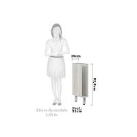 Balcão Sem Tampo 15cm Luci Legno Crem e Branco - 3