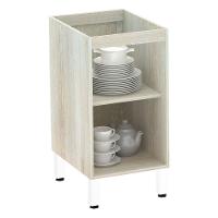 Balcão Sem Tampo 40cm Lis Legno Crem e Concreto - 3