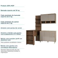 Cozinha Completa 4 Peças E Balcão Gra E Nogueira - 3