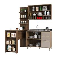 Cozinha Completa 4 Peças E Balcão Gra E Nogueira - 6