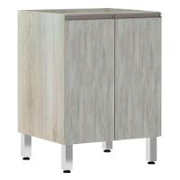 Balcão Sem Tampo 60cm Luci Legno Crem e Concreto - 1