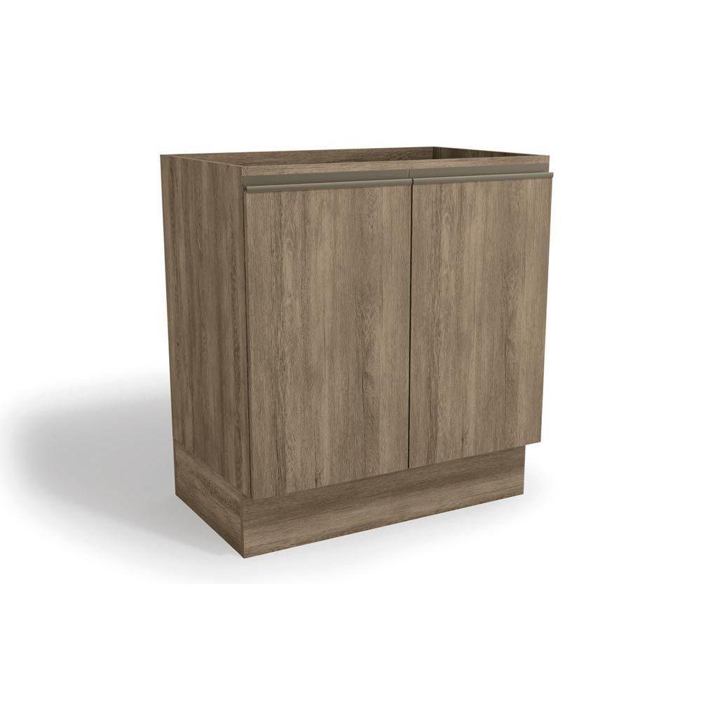 Balcão de Cozinha Maxxi G744 2 Portas s/ Tampo 80cm Nogal - Kappesberg - 1